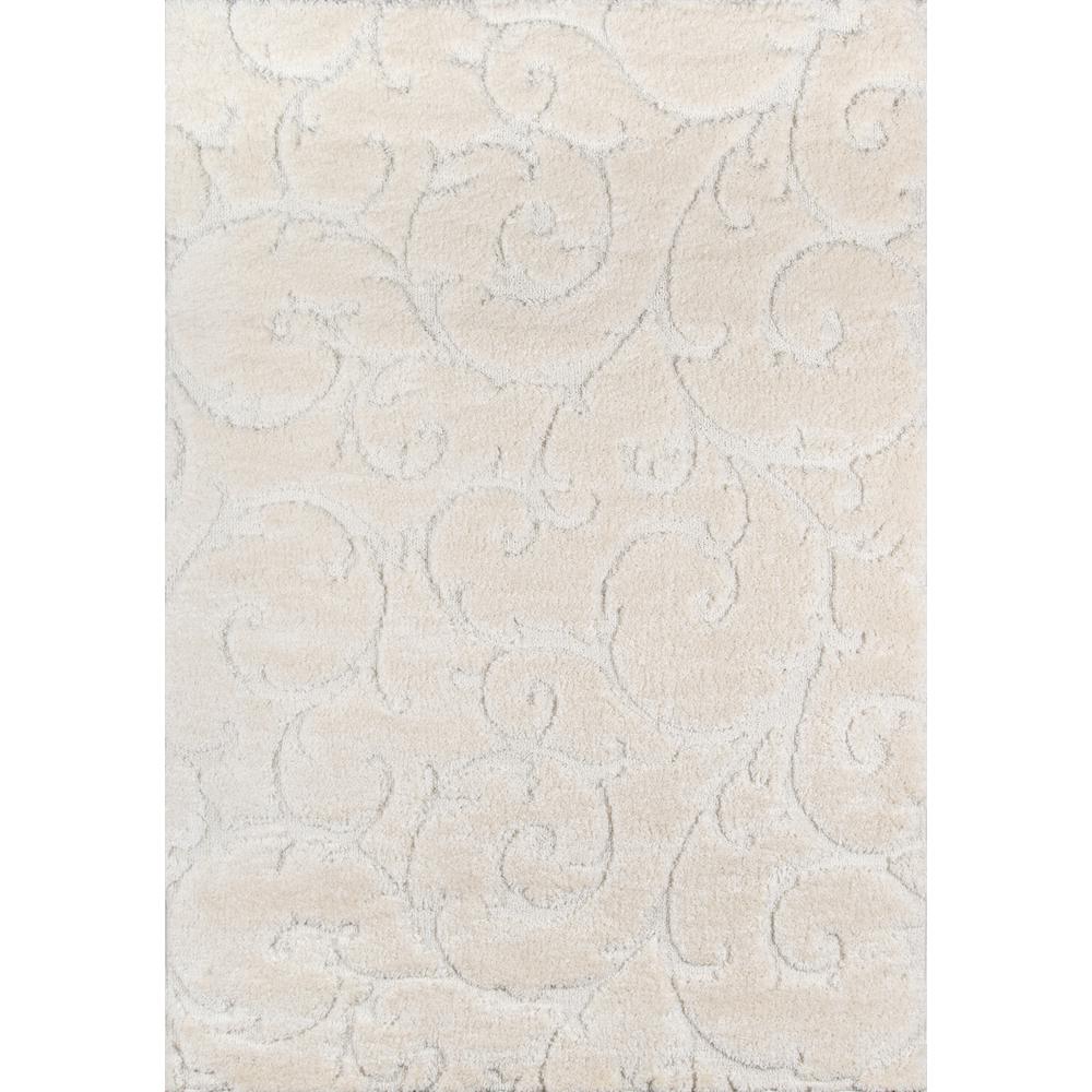 Modern Runner Area Rug, Ivory, 2'3" X 7'6" Runner. Picture 1