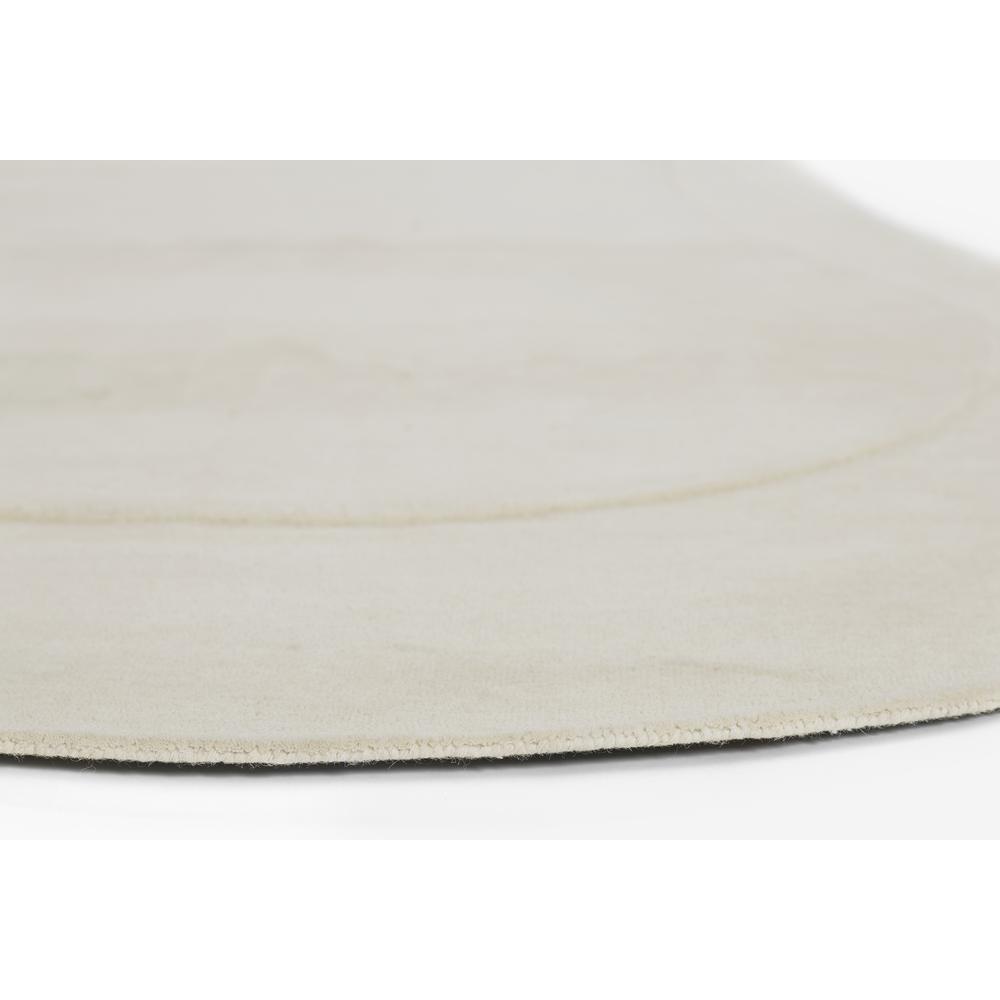 Contemporary Kidney Area Rug, Ivory, 7'3" X 11' Kidney. Picture 4