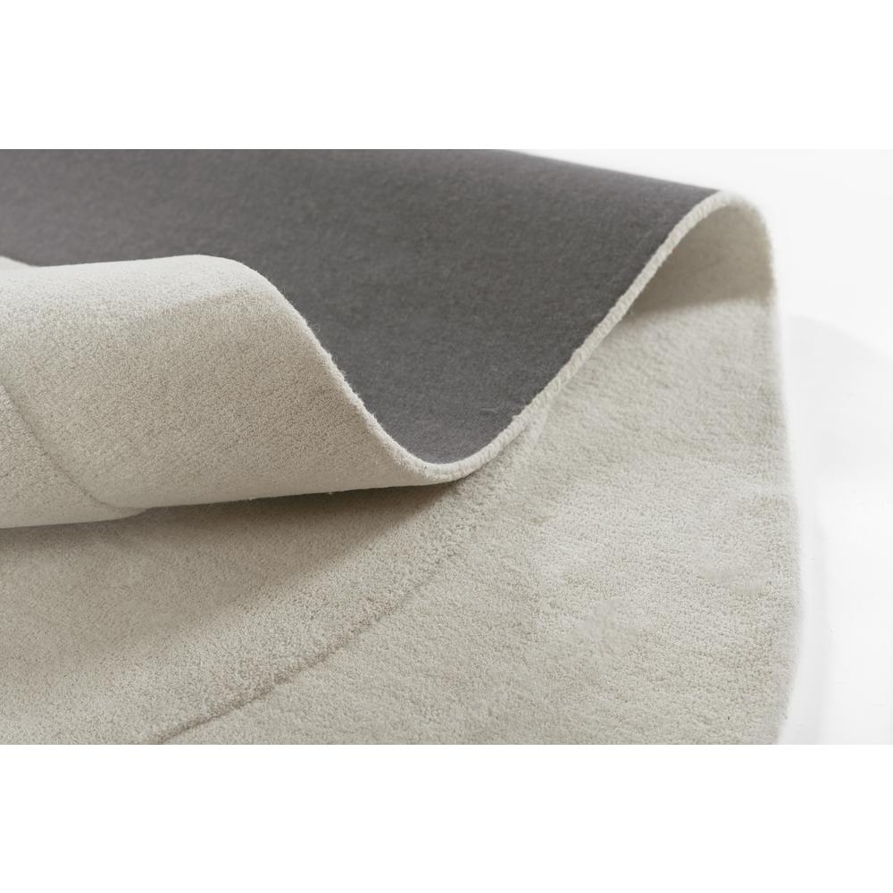 Contemporary Kidney Area Rug, Ivory, 7'3" X 11' Kidney. Picture 5