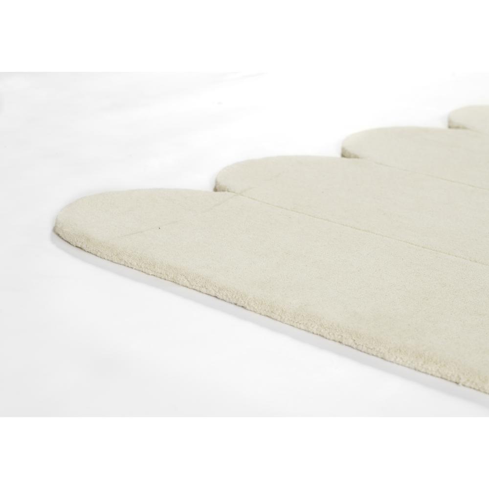 Contemporary Rectangle Area Rug, Ivory, 5' X 8'. Picture 7