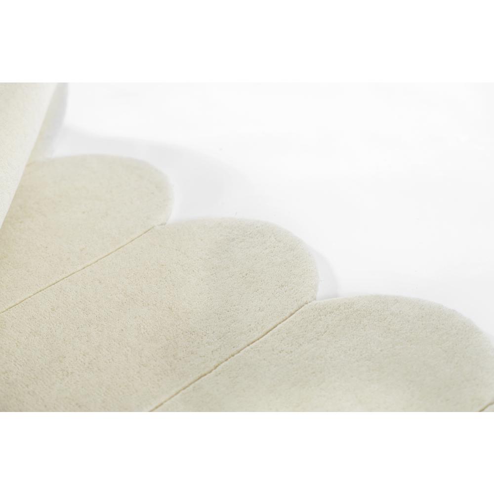 Contemporary Rectangle Area Rug, Ivory, 5' X 8'. Picture 8
