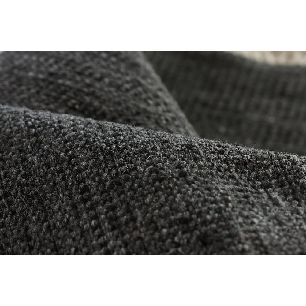 Contemporary Rectangle Area Rug, Charcoal, 10' X 14'. Picture 4