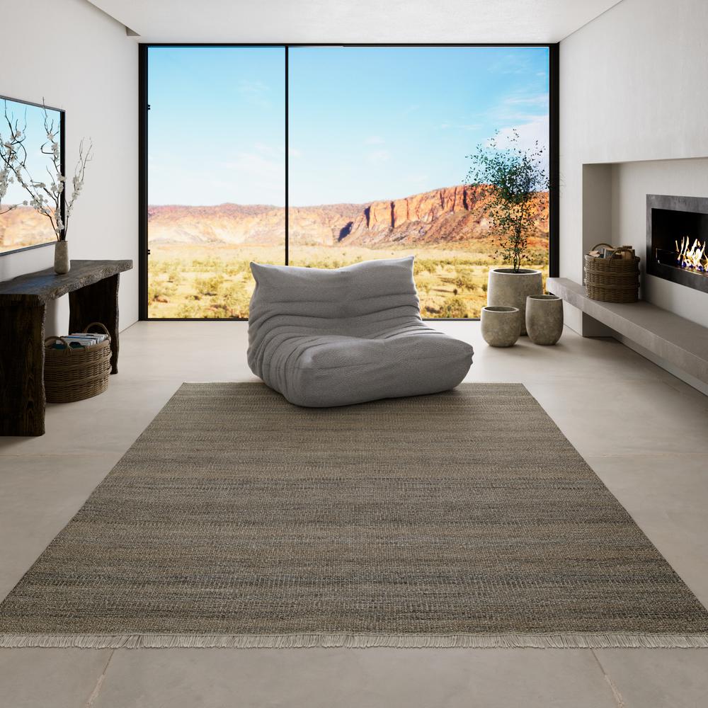 Contemporary Rectangle Area Rug, Grey, 10' X 14'. Picture 14