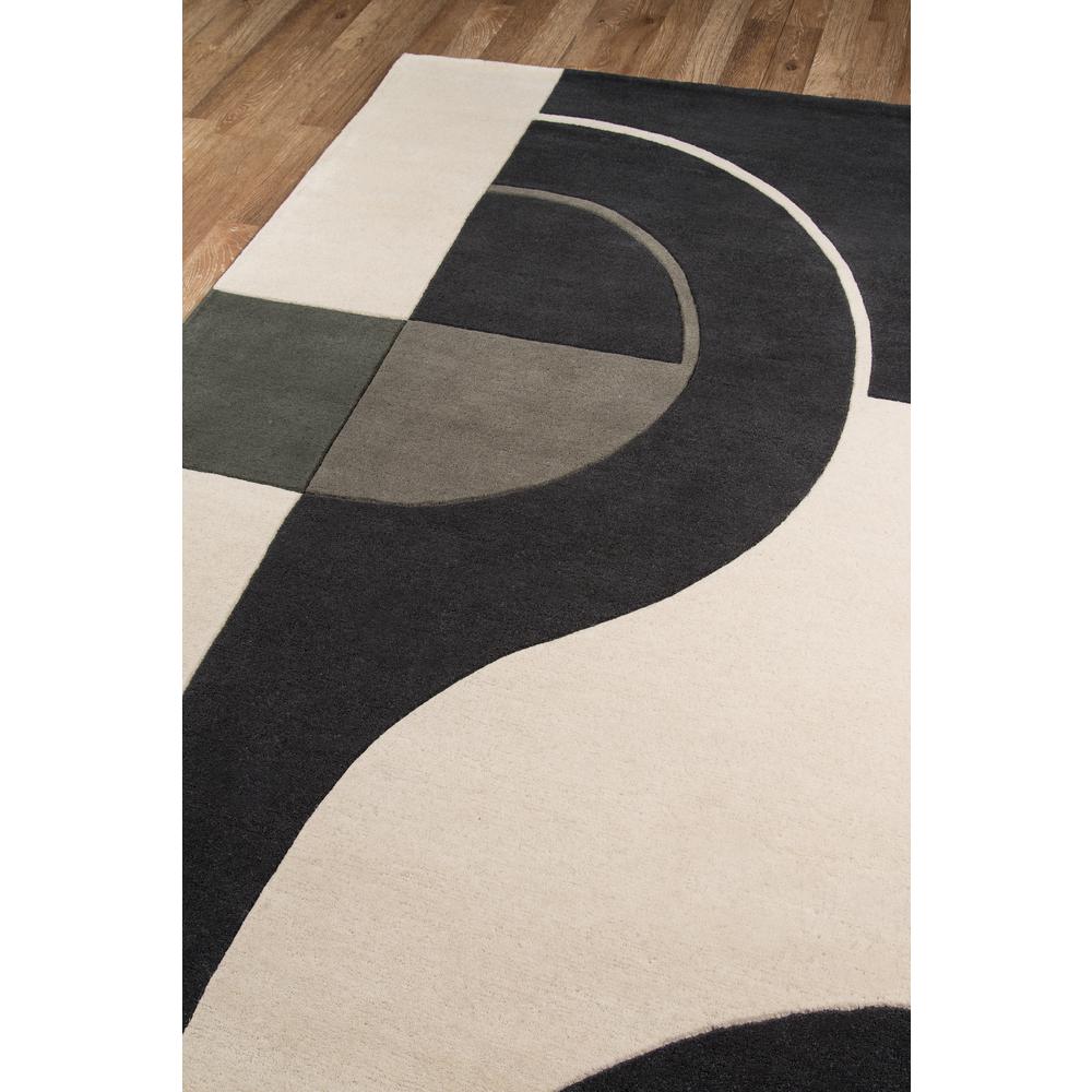 Contemporary Rectangle Area Rug, Charcoal, 3'6" X 5'6". Picture 2