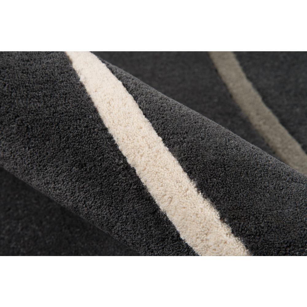 Contemporary Rectangle Area Rug, Charcoal, 3'6" X 5'6". Picture 4