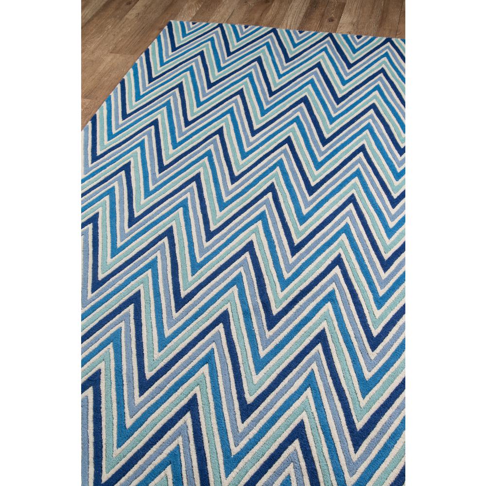 Contemporary Rectangle Area Rug, Blue, 3'6" X 5'6". Picture 2