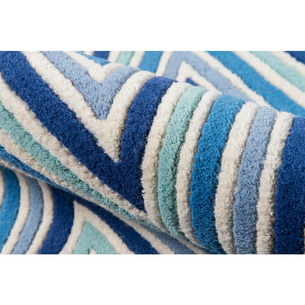 Contemporary Rectangle Area Rug, Blue, 3'6" X 5'6". Picture 4