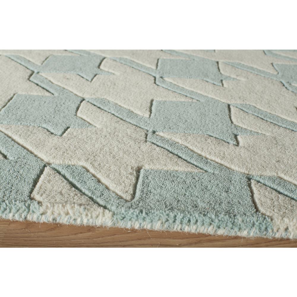 Contemporary Rectangle Area Rug, Light Blue, 3'6" X 5'6". Picture 2