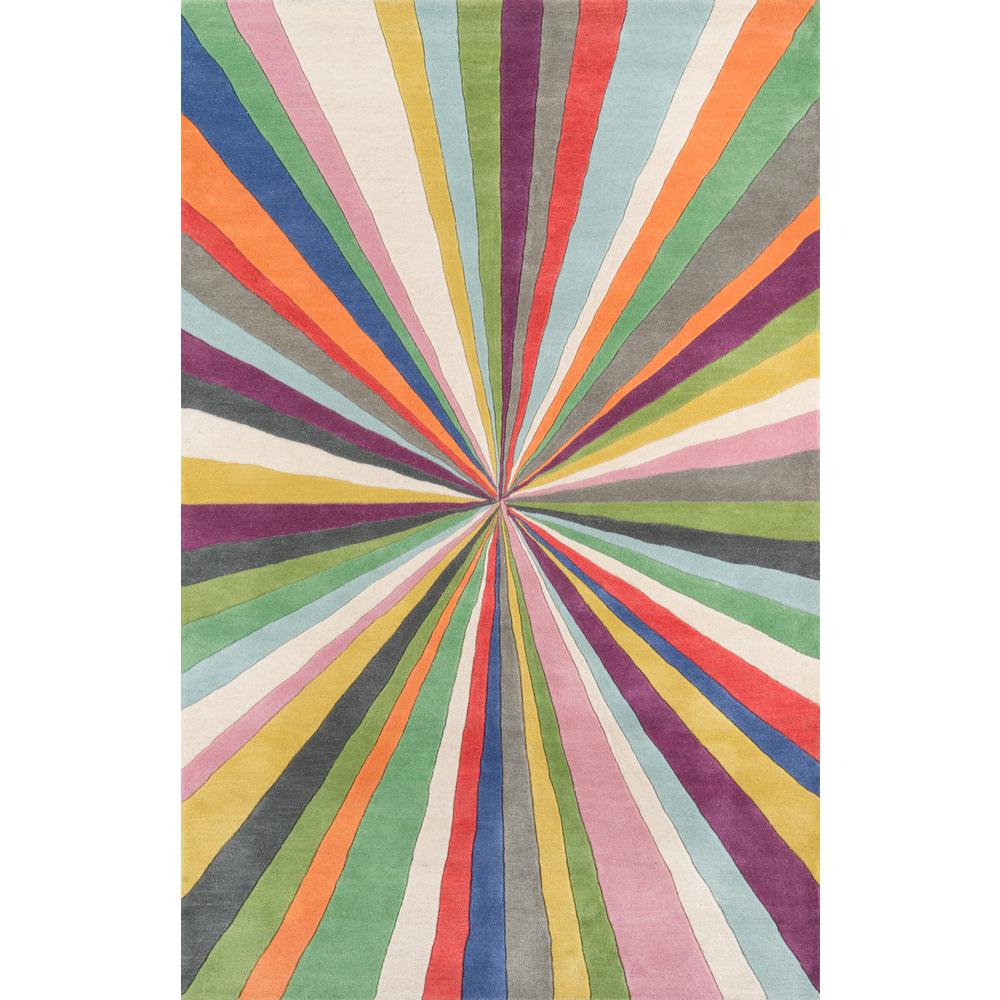 Contemporary Rectangle Area Rug, Multi, 3'6" X 5'6". Picture 1