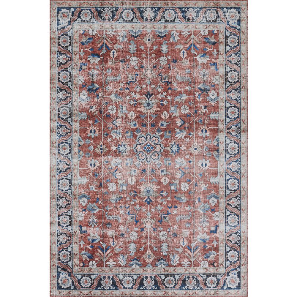 Transitional Rectangle Area Rug, Rust, 2' X 3'. Picture 1