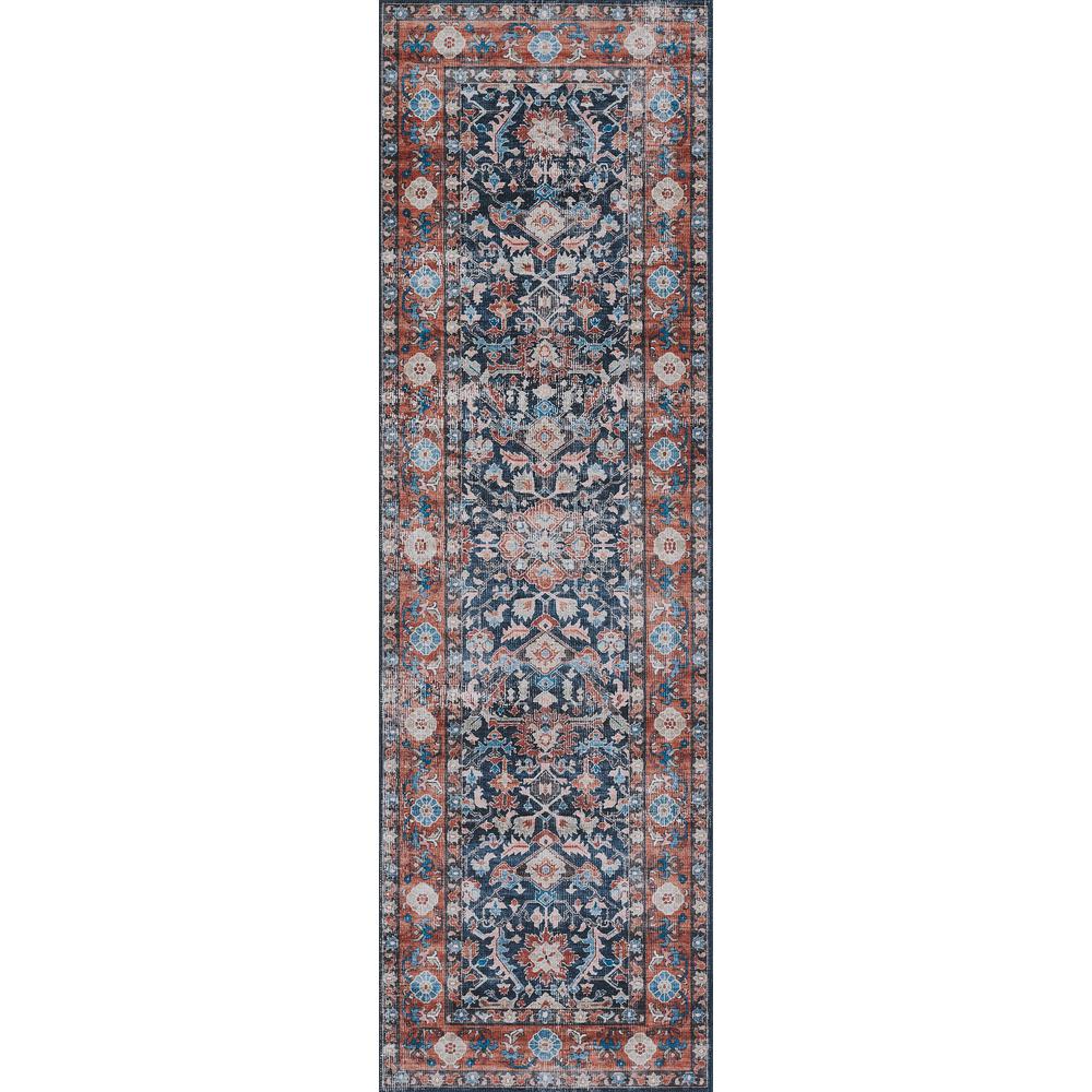 Transitional Rectangle Area Rug, Navy, 2' X 3'. Picture 5