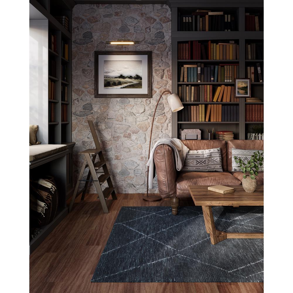 Contemporary Runner Area Rug, Blue, 2'3" X 8' Runner. Picture 11