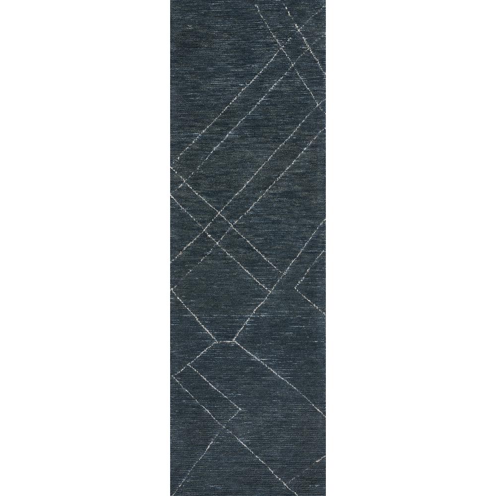 Contemporary Runner Area Rug, Blue, 2'3" X 8' Runner. Picture 5