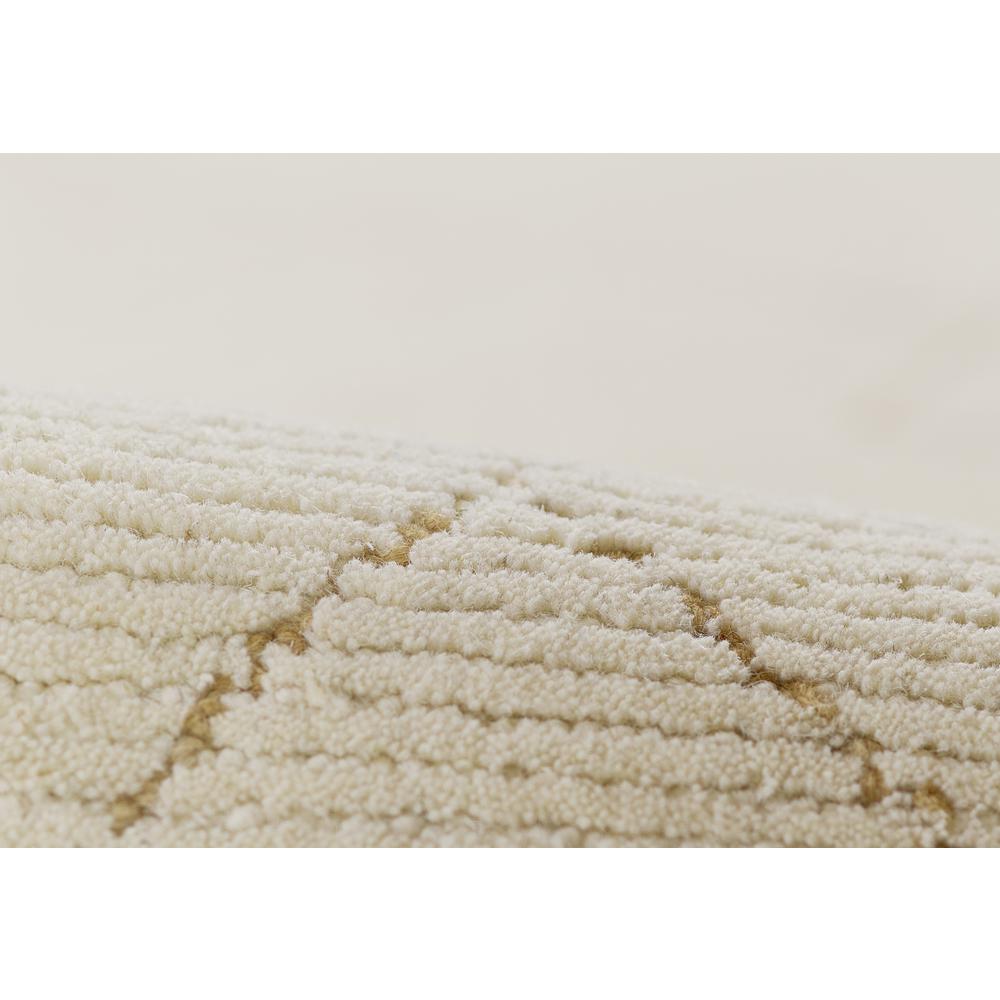 Contemporary Runner Area Rug, Ivory, 2'3" X 8' Runner. Picture 4