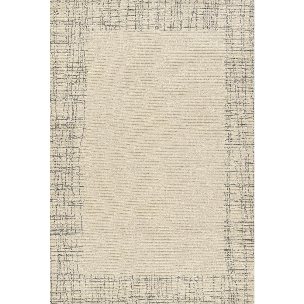 Contemporary Runner Area Rug, Ivory, 2'3" X 8' Runner. Picture 1