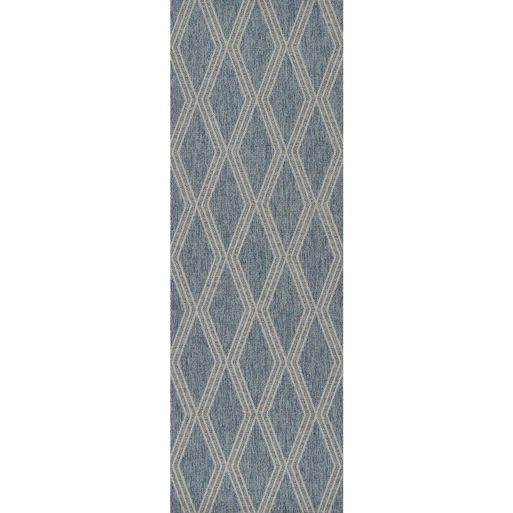 Transitional Runner Area Rug, Blue, 2'7" X 7'6" Runner. Picture 5