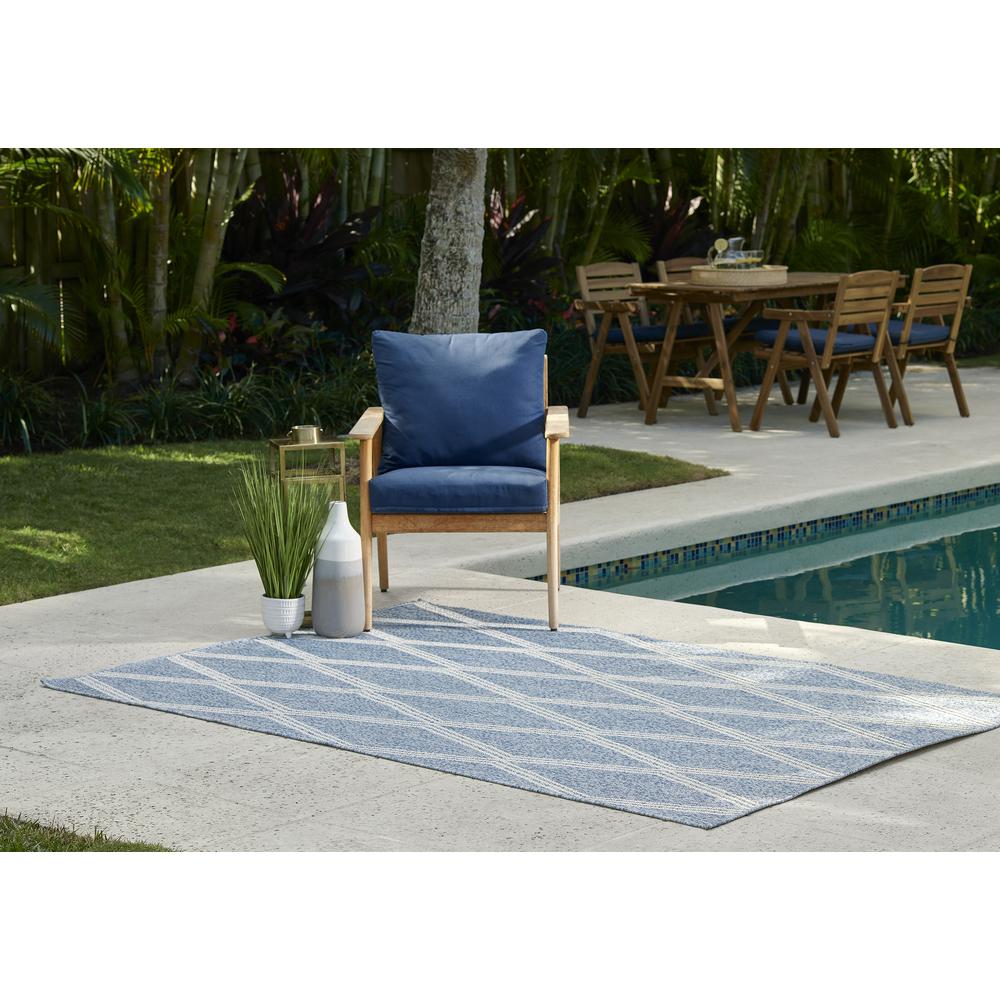 Transitional Runner Area Rug, Blue, 2'7" X 7'6" Runner. Picture 10