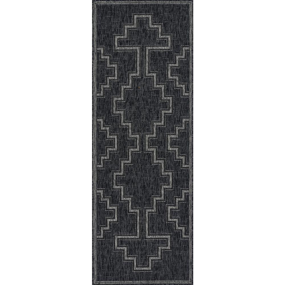 Transitional Runner Area Rug, Black, 2'7" X 7'6" Runner. Picture 5