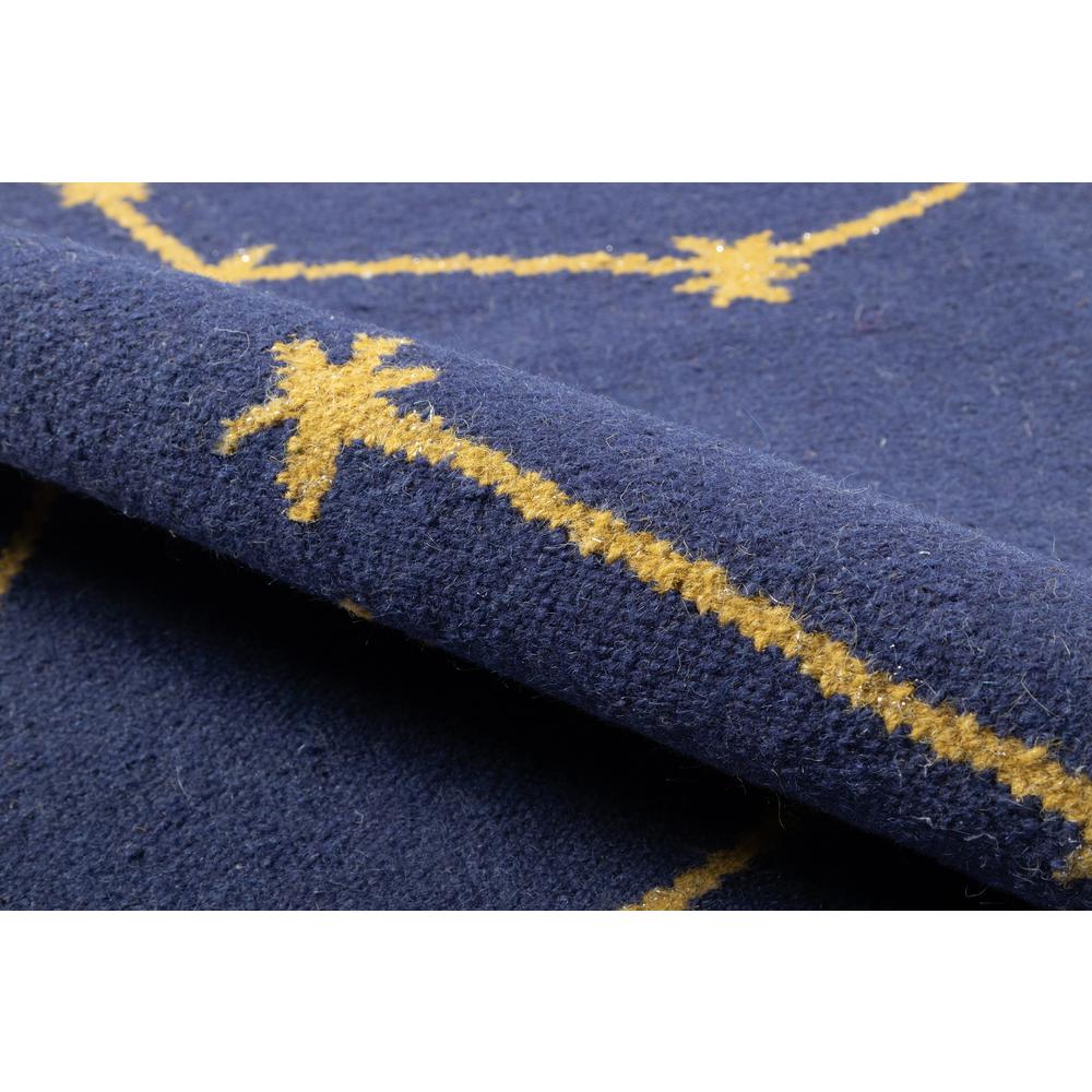 Contemporary Runner Area Rug, Navy, 2'3" X 8' Runner. Picture 4