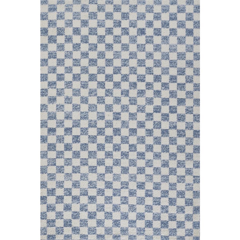Contemporary Rectangle Area Rug, Blue, 7'10" X 10'. Picture 1