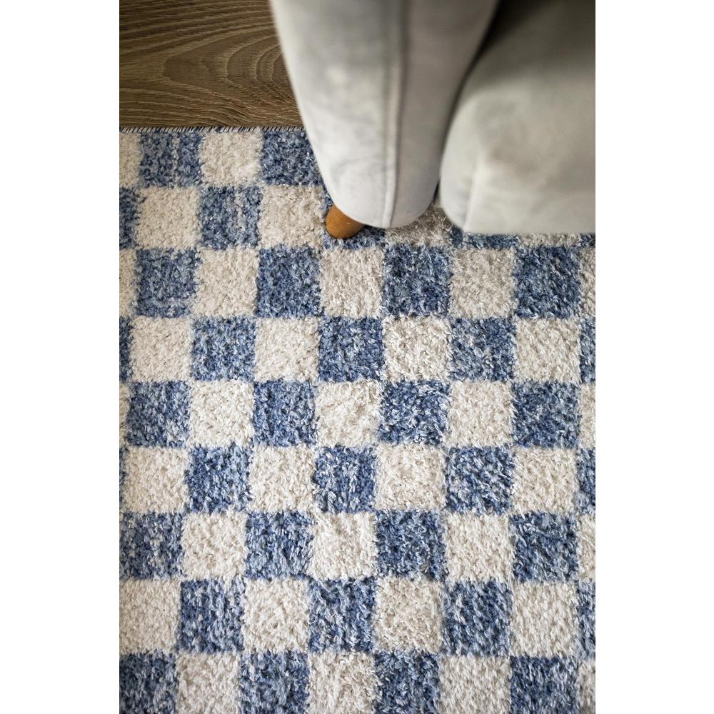 Contemporary Rectangle Area Rug, Blue, 7'10" X 10'. Picture 8