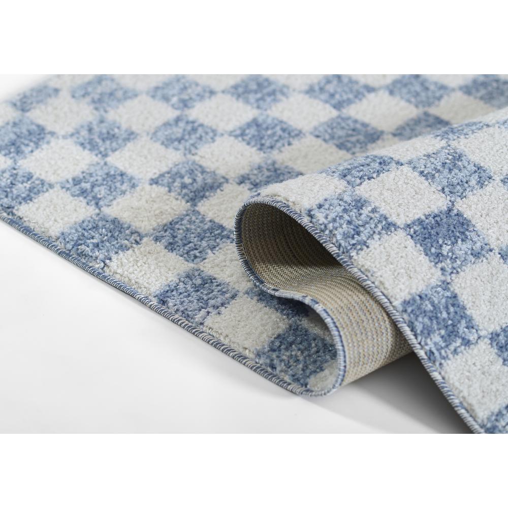 Contemporary Rectangle Area Rug, Blue, 7'10" X 10'. Picture 6