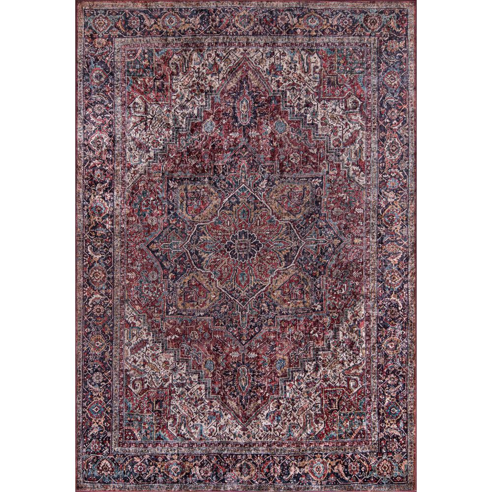 Traditional Runner Area Rug, Burgundy, 2'3" X 8' Runner. Picture 1