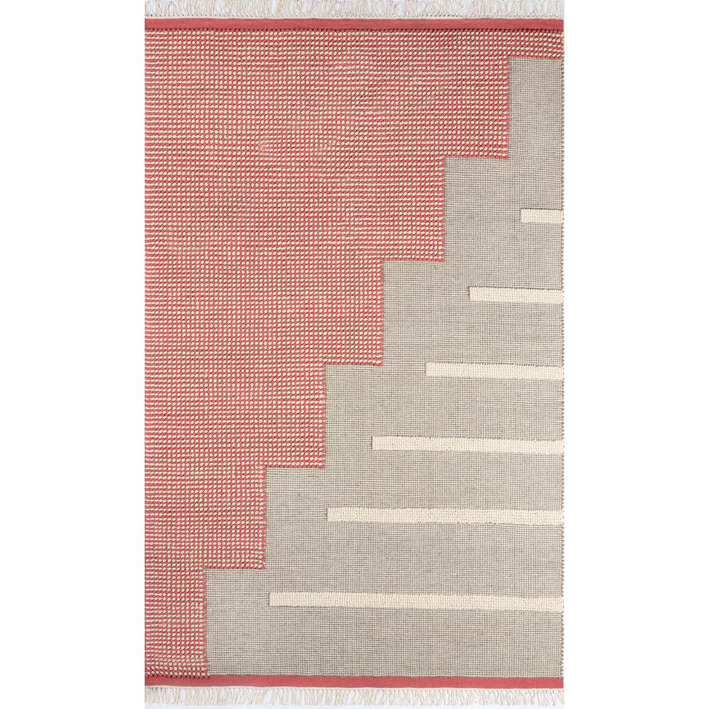 Contemporary Runner Area Rug, Pink, 2'3" X 8' Runner. Picture 1