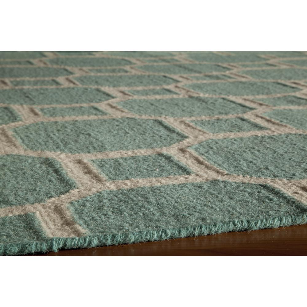 Contemporary Rectangle Area Rug, Aqua, 3'6" X 5'6". Picture 2