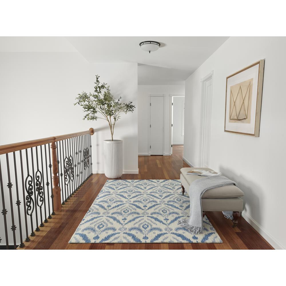 Transitional Runner Area Rug, Blue, 2'6" X 8' Runner. Picture 8
