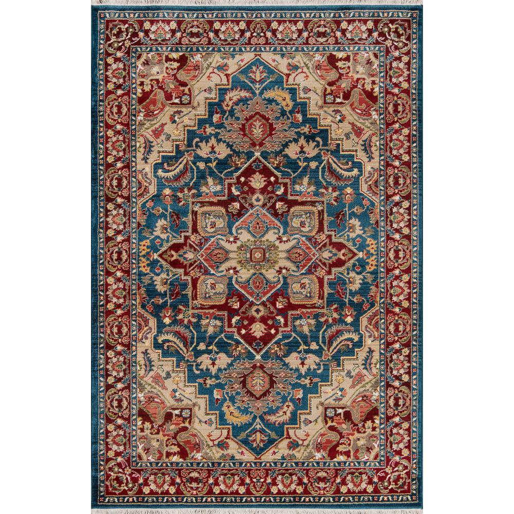 Traditional Runner Area Rug, Blue, 2'3" X 8' Runner. Picture 1