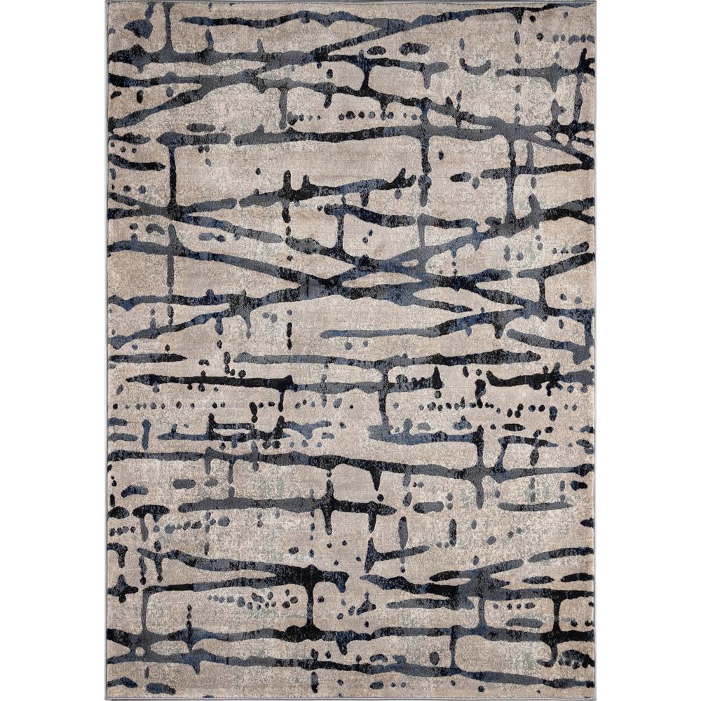 Contemporary Runner Area Rug, Grey, 2'3" X 7'6" Runner. Picture 1