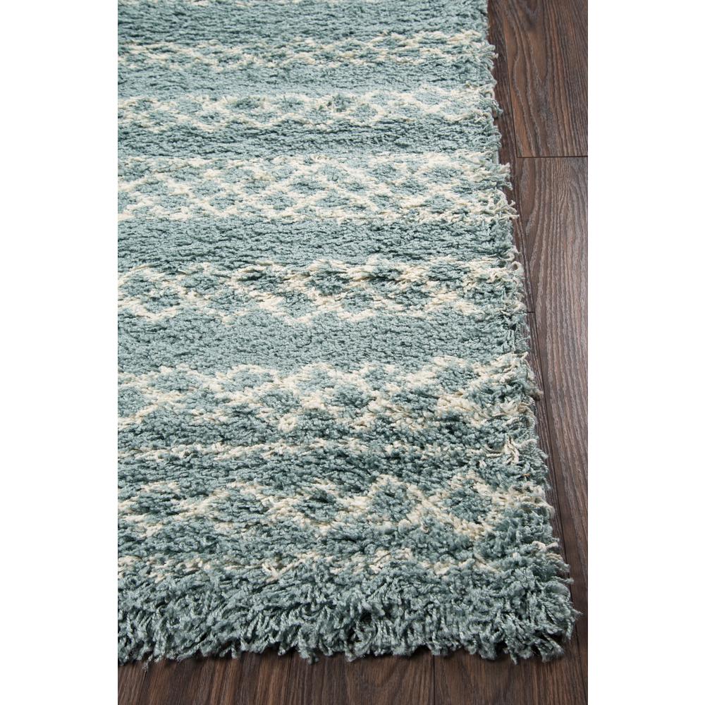 Contemporary Runner Area Rug, Blue, 2'3" X 7'6" Runner. Picture 2
