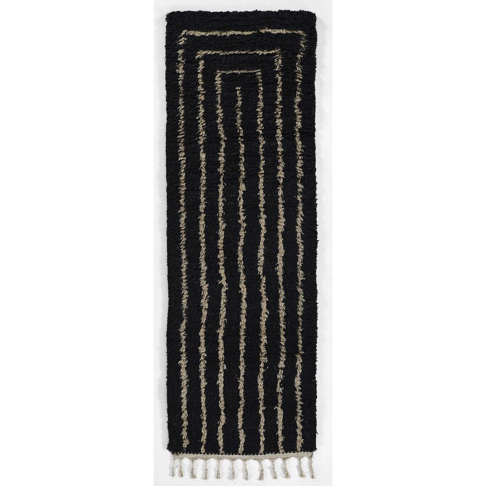 Contemporary Rectangle Area Rug, Navy, 2' X 3'. Picture 5