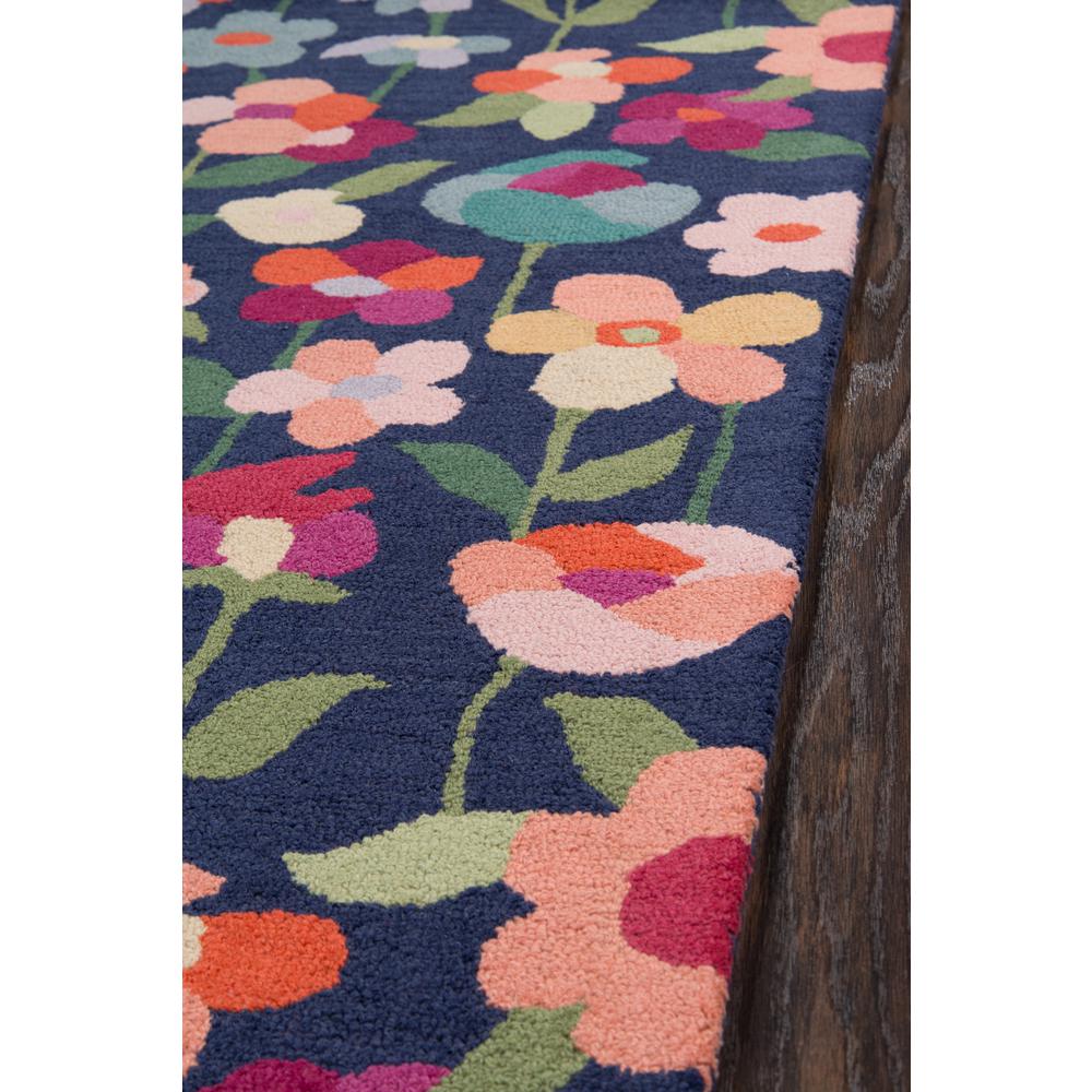 Casual Runner Area Rug, Navy, 2'3" X 8' Runner. Picture 2