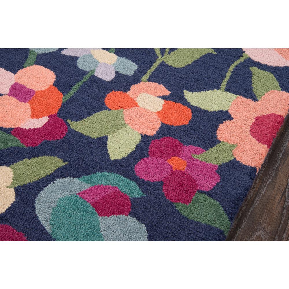 Casual Runner Area Rug, Navy, 2'3" X 8' Runner. Picture 3