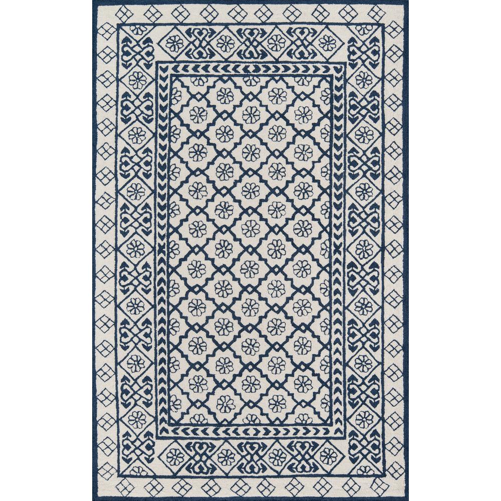 Contemporary Runner Area Rug, Blue, 2'3" X 8' Runner. Picture 1