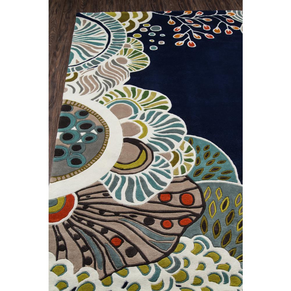 Casual Runner Area Rug, Navy, 2'6" X 8' Runner. Picture 2