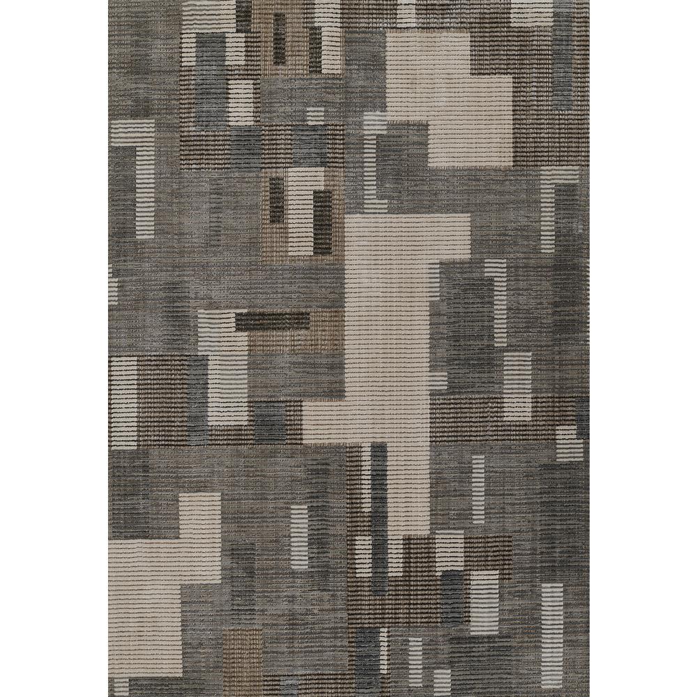 Contemporary Runner Area Rug, Grey, 2'3" X 7'6" Runner. Picture 1