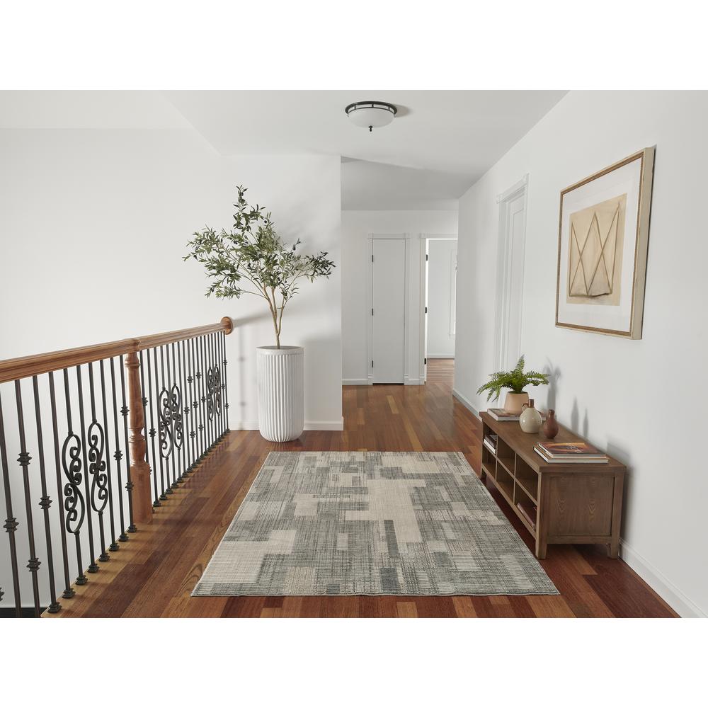 Contemporary Runner Area Rug, Grey, 2'3" X 7'6" Runner. Picture 9