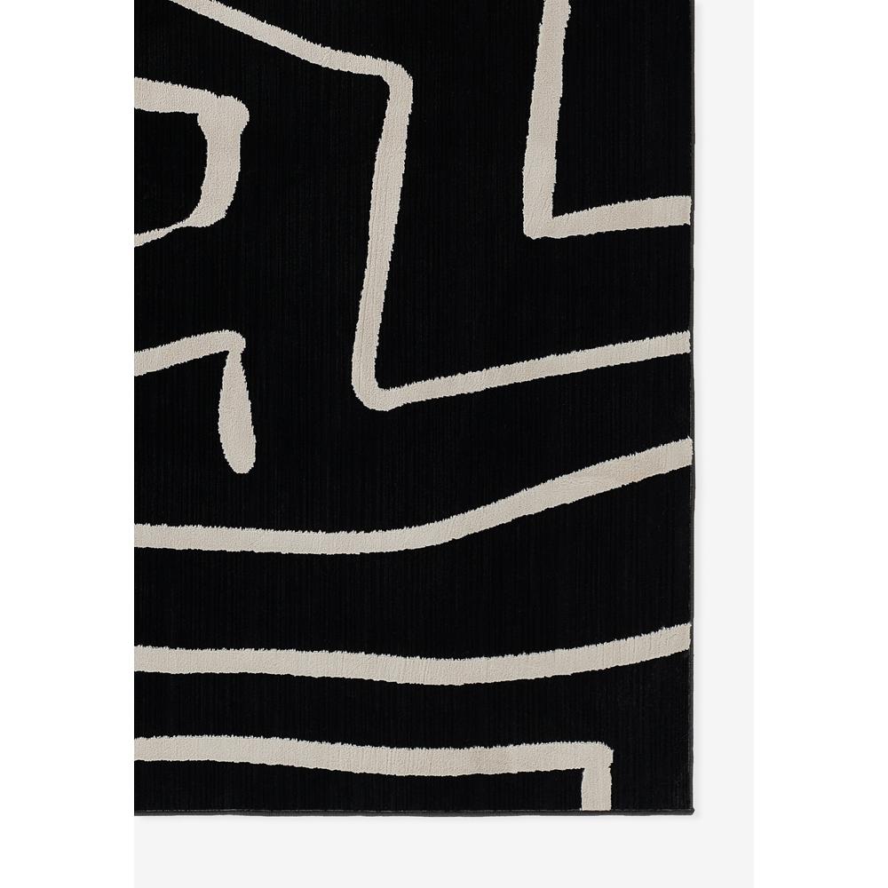 Contemporary Runner Area Rug, Black, 2'3" X 7'6" Runner. Picture 2