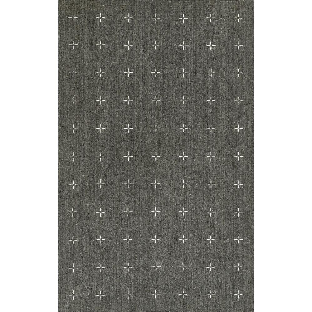 Contemporary Rectangle Area Rug, Charcoal, 3'6" X 5'6". Picture 1