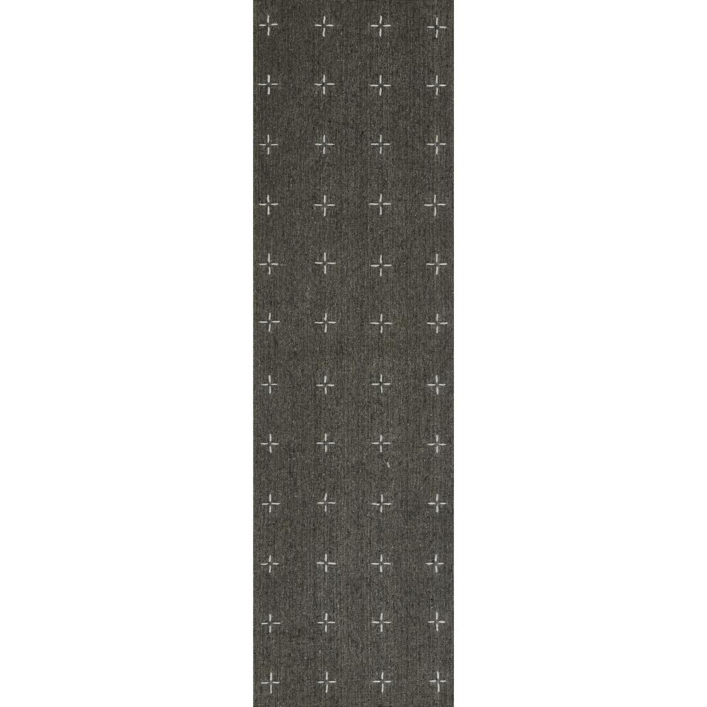 Contemporary Rectangle Area Rug, Charcoal, 3'6" X 5'6". Picture 5
