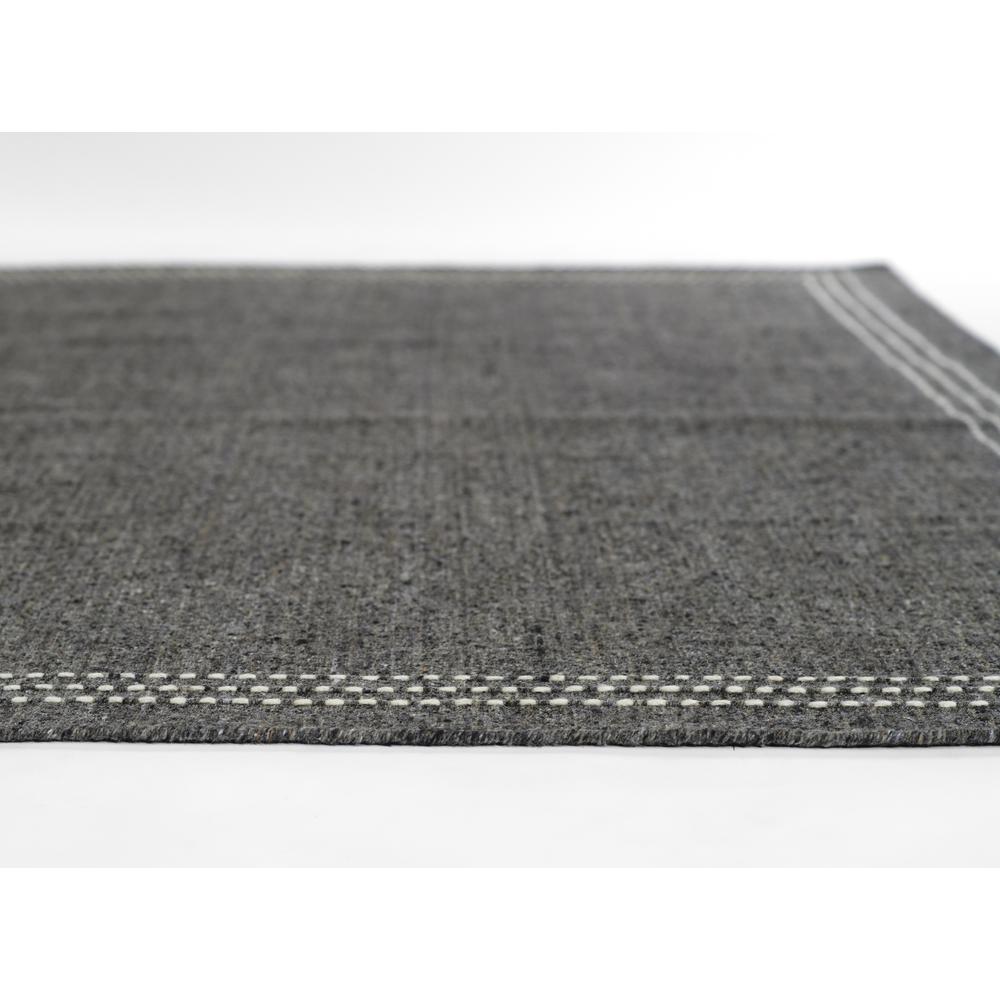 Contemporary Rectangle Area Rug, Charcoal, 3'6" X 5'6". Picture 7