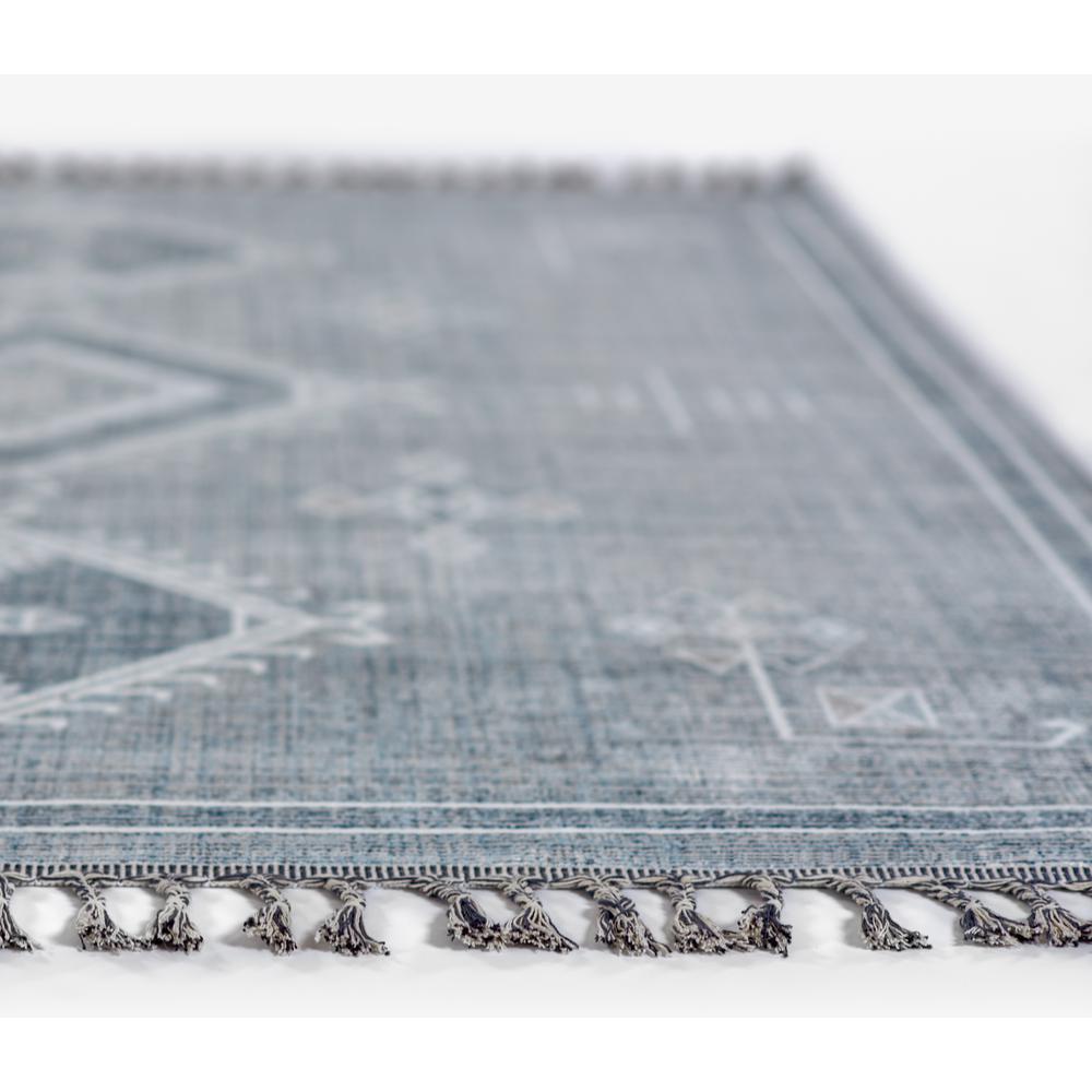 Contemporary Rectangle Area Rug, Blue, 5'3" X 7'6". Picture 6