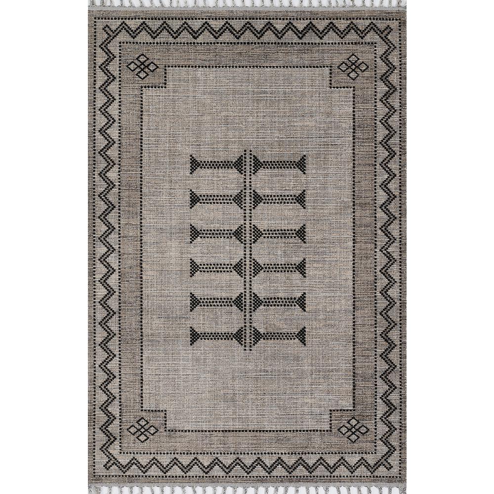 Contemporary Rectangle Area Rug, Black, 5'3" X 7'6". Picture 1