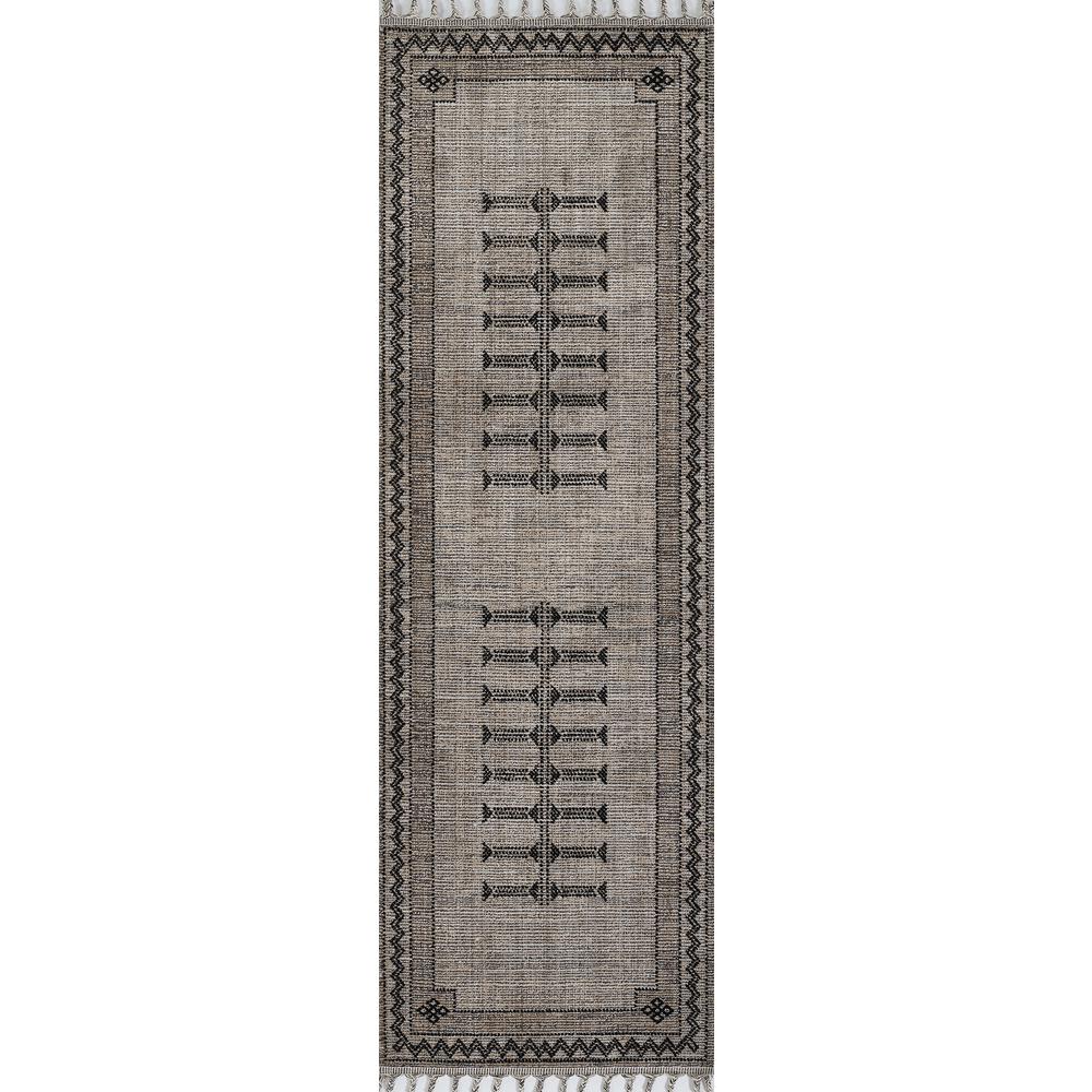 Contemporary Rectangle Area Rug, Black, 5'3" X 7'6". Picture 5