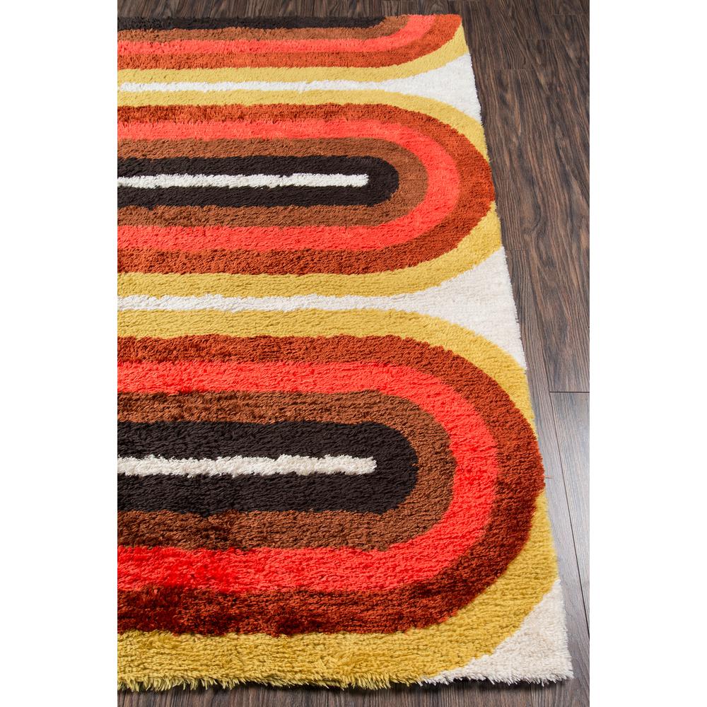 Modern Runner Area Rug, Red, 2'3" X 7'6" Runner. Picture 2