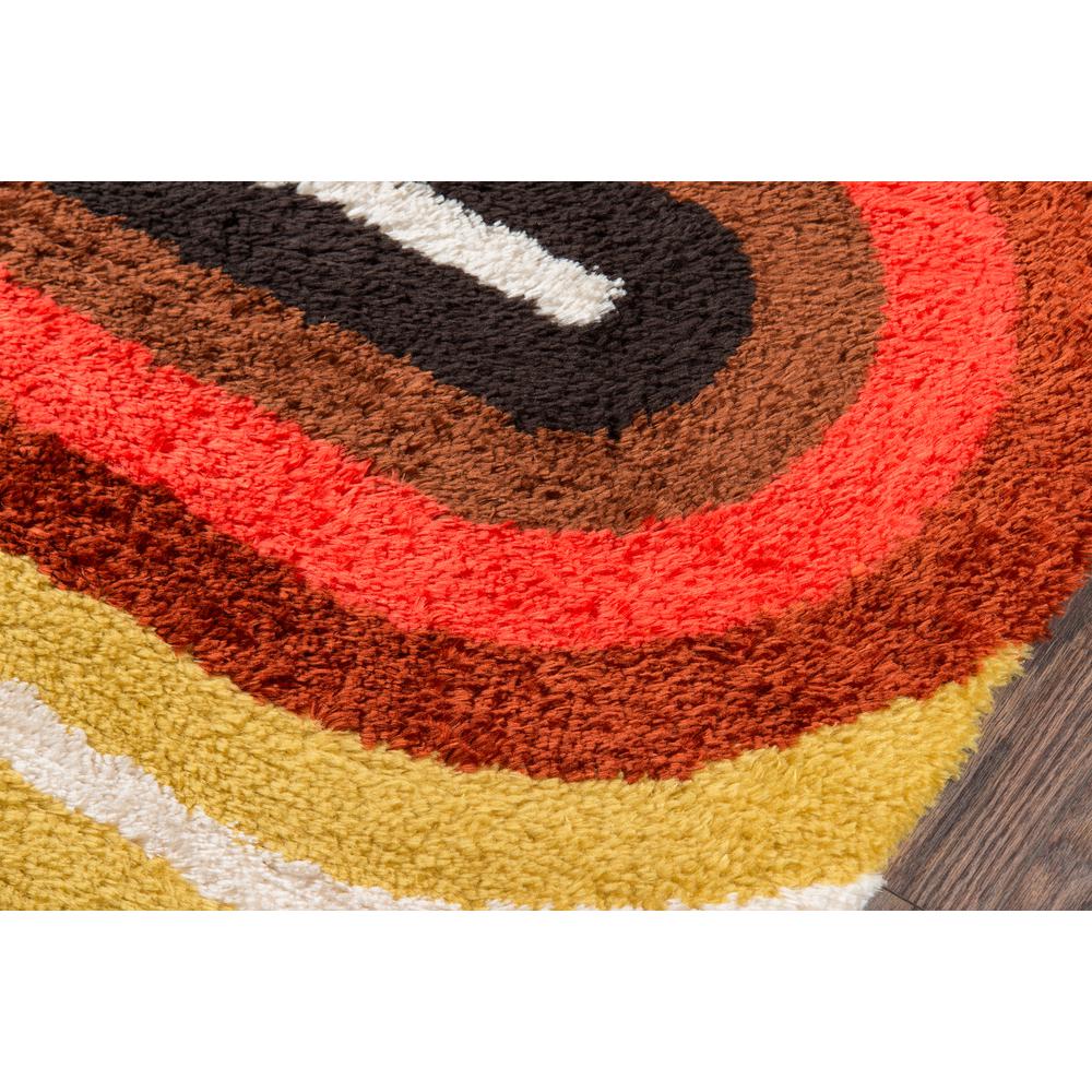 Modern Runner Area Rug, Red, 2'3" X 7'6" Runner. Picture 3