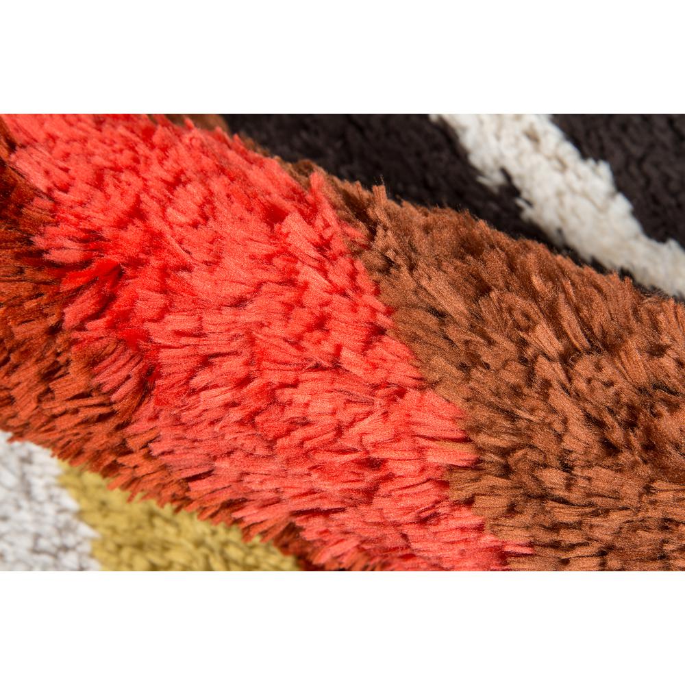 Modern Runner Area Rug, Red, 2'3" X 7'6" Runner. Picture 4
